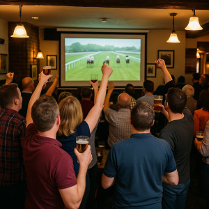 how to run a race night fundraiser with pub crowd cheering